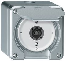 Interrupteur à clé AP robusto commutateur 16A 250V 86×86mm aluminium