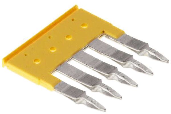Connexion transversale Weidmüller ZQV 4/5 branché 5L 6.1mm isolé 32A jaune