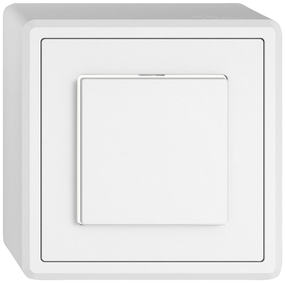 AP-Leuchtdruckschalter EDIZIO.liv SNAPFIX® 3/2L Seitenlinse KS weiss ws