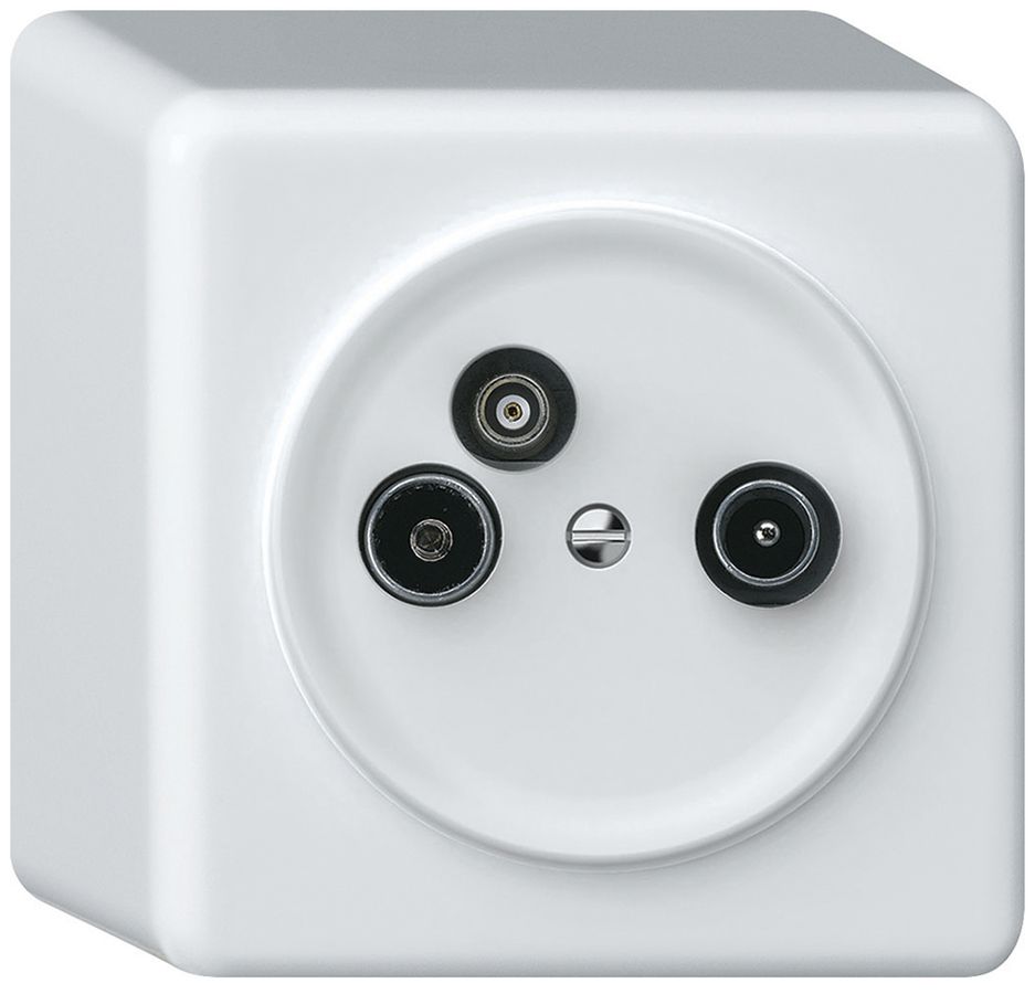 AP-Antennendose TV-R-Daten origin Durchgangsdose 11dB 5dB weiss