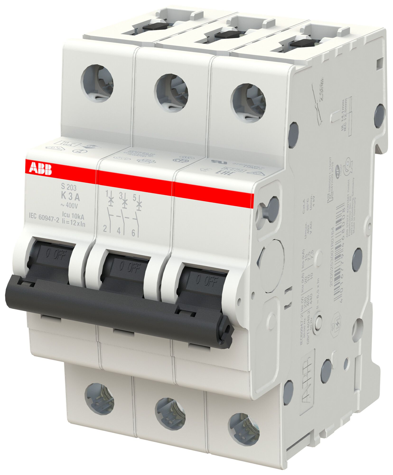 Disjoncteur ABB S203-K3 3A 6kA