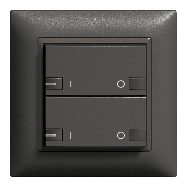 UP-Taster ZEP 2K/2T ON-OFF mit LED EDIZIOdue schwarz