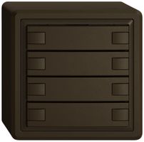 Poussoir KNX RGB AP EDIZIO.liv SNAPFIX® capteur temp.s.LED 4× comm.2T br