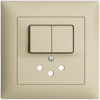 Kit frontal ENC EDIZIOdue vanille 88×88mm pour combi 2 boutons+T12