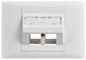 Kit de montage INC Keystone Dätwyler blanc, 2×, EDIZIOdue, oblique,115×80mm