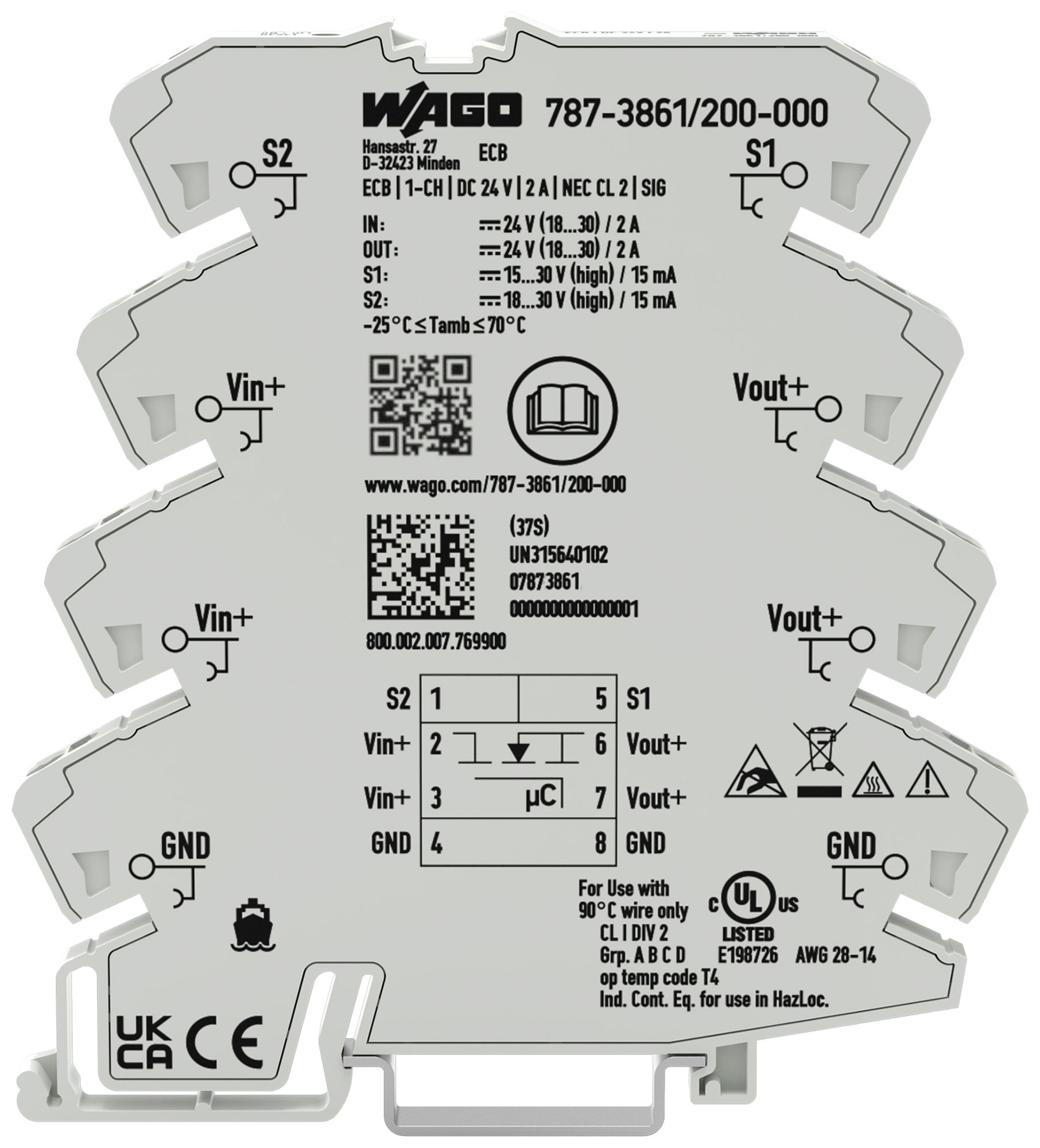Elektronischer Schutzschalter WAGO 2A