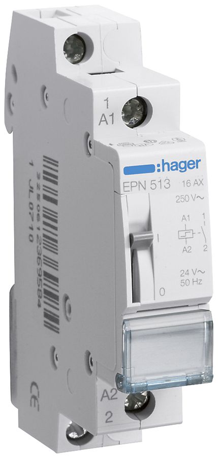 REG-Schrittschalter Hager 1TE 24VAC 12VDC 0 Öffner 1 Schliesser 0 Wechsler