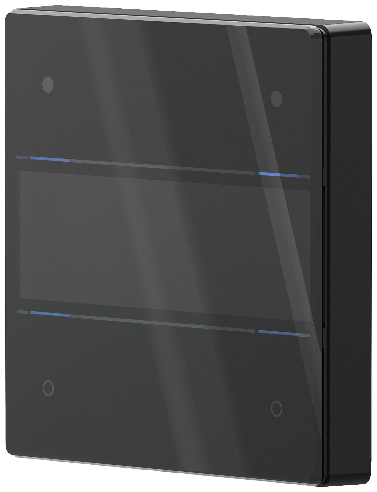 Senseur poussoir ENC Theben LUXORliving iON4 G LED avec champ d'inscription noir