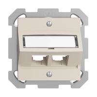 UP-Montageset S-One EDIZIOdue FM für 2×RJ45 schräg, crema