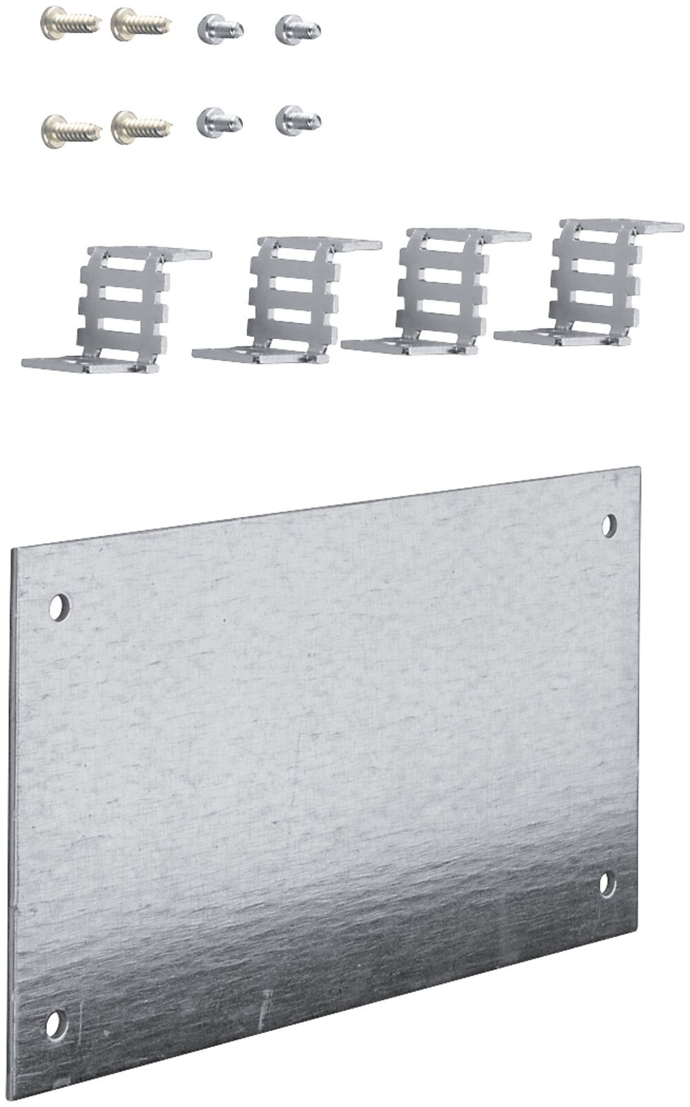 Plaque de montage Hager 115×210mm poinçonnage acier