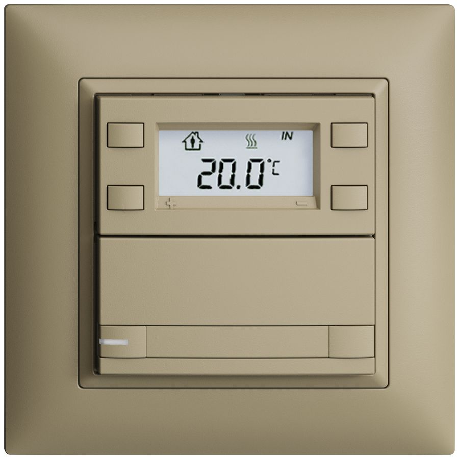 Poussoir RTH ENC KNX 1× EDIZIOdue FMI sand, avec pap.+LED RGB