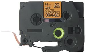 Schriftbandkassette kompatibel zu OZE-B51, 24mm×5m, orange/schwarz