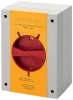 AP-Drehschalter Scame 63A 690V 0/4L Griff rt/gb 160×220×115mm IP66