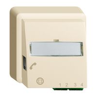 AP-Anschlussdose FTTH EDIZIOdue FH 2×LC APC Duplex FX.39 DSL crema