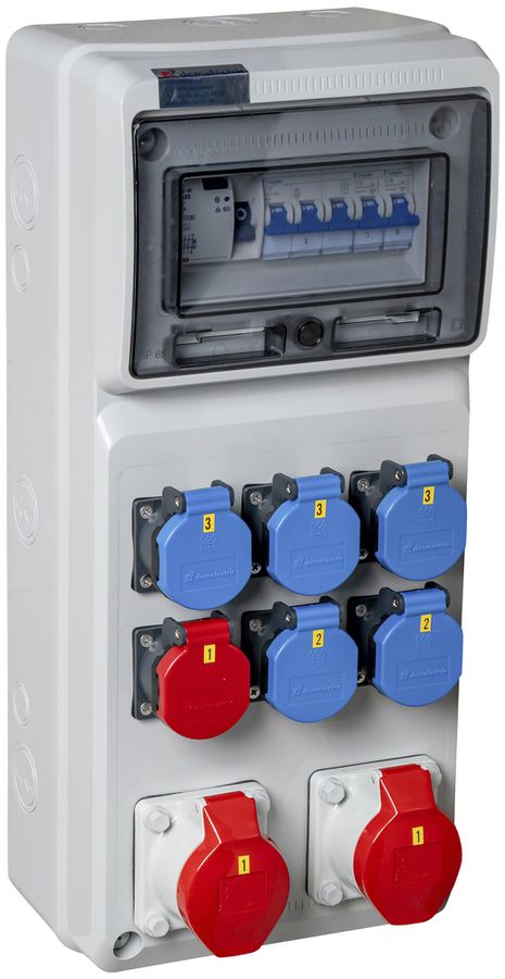 Stromverteiler DEM DB33736 40A 3×LS 1×FI 2×T23 1×T25 2×16A