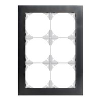 Telaio di copertura EDIZIOdue prestige 3×2 oro nero lucidato