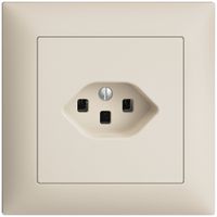 UP-Steckdose EDIZIOdue T23 16A crema, mit Steckklemmen
