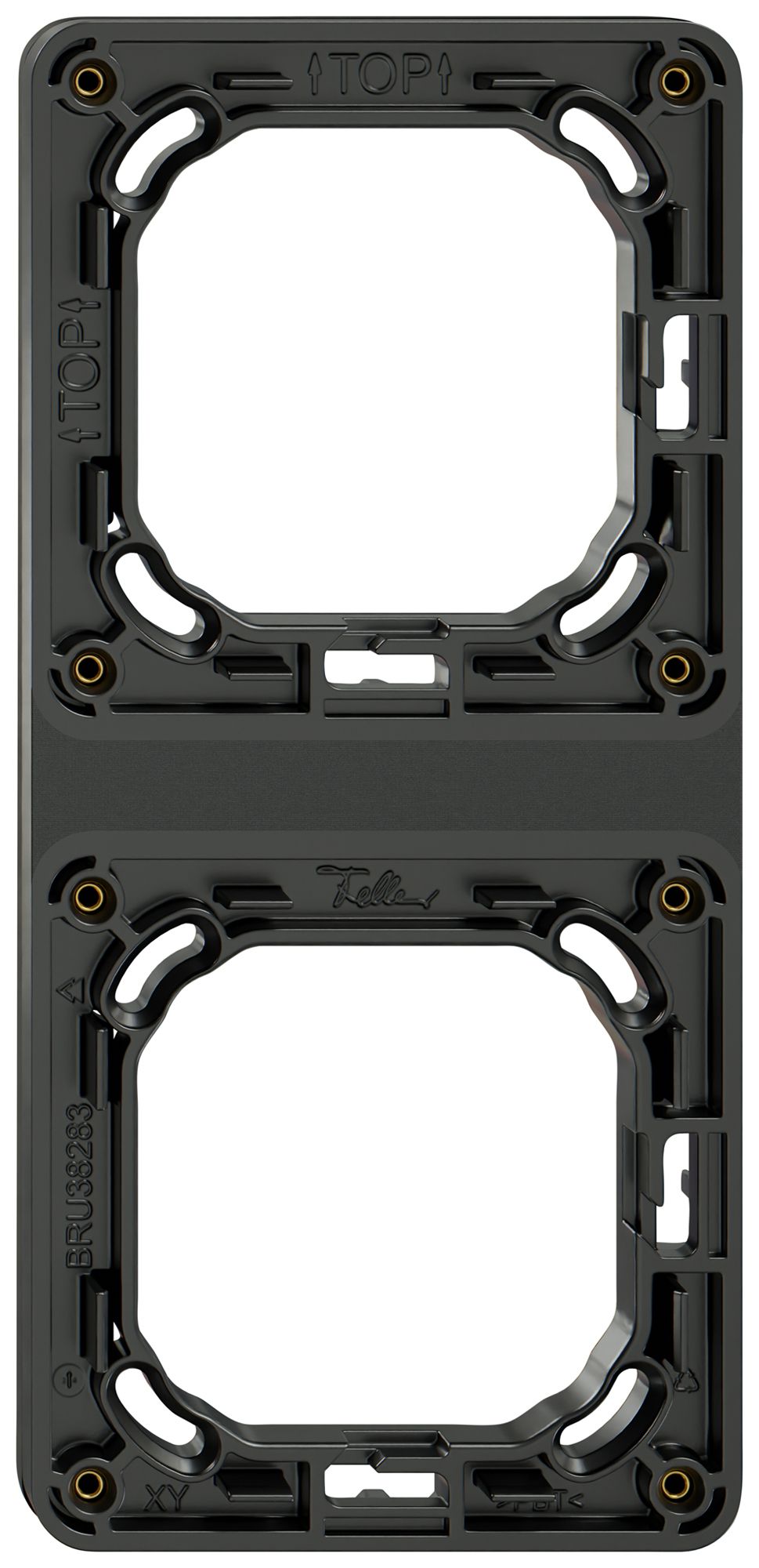 UP-Montagerahmen Feller NEVO SNAPFIX® 2×1 87×187mm schwarz