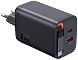 Presa di carica USB M. Schönenberger 1×USB-A 1×USB-C 3000mA 3…20V nero