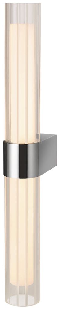 Applique LED SLV LYGANT double 11W 800lm 3000K IP44 587×75mm chrome