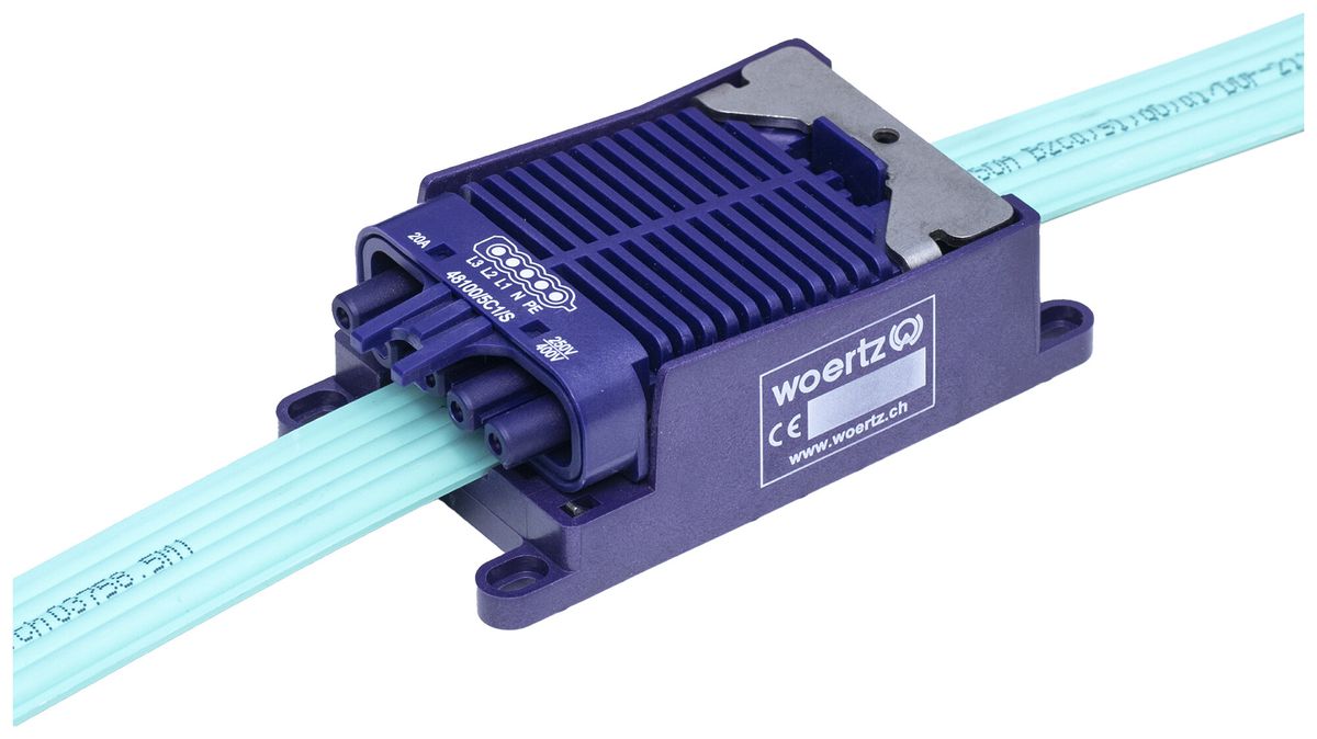 Boîte de raccordement rapide Woertz pour câble plat Power 5×2.5mm² 5P C1