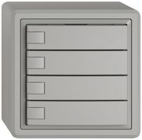 AP-Universaltaster EDIZIO.liv UNI SNAPFIX® o.LED 4× 1-Tbed.hgu