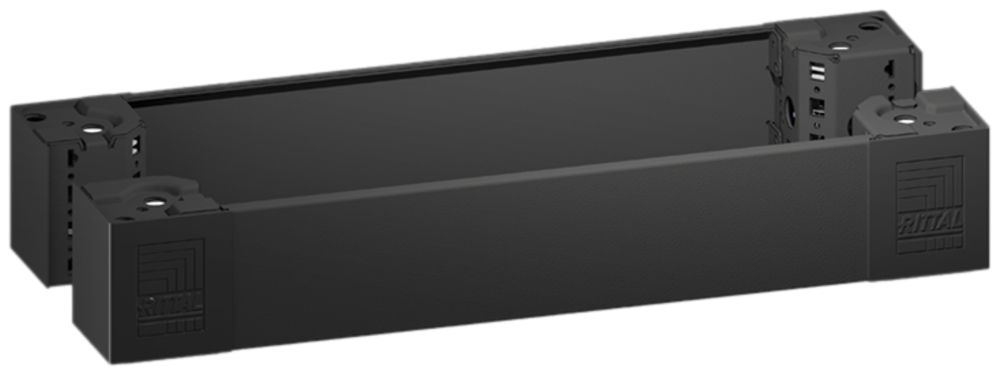 Socle avec angles Rittal AX, H=100mm, pour armoire compacte L=600mm