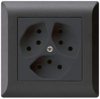 UP-Steckdose kallysto.line 3×T13 schwarz