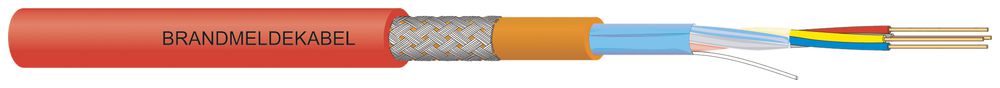 Brandmeldekabel FE180 E30-E90 4×2×0.8+1×0.8 rot