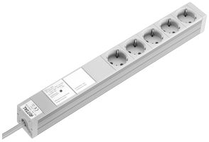 Presa multipla Rittal DK 7240.230 19" 1UA 230VAC/16A 5×SCHUKO SPD/filtro