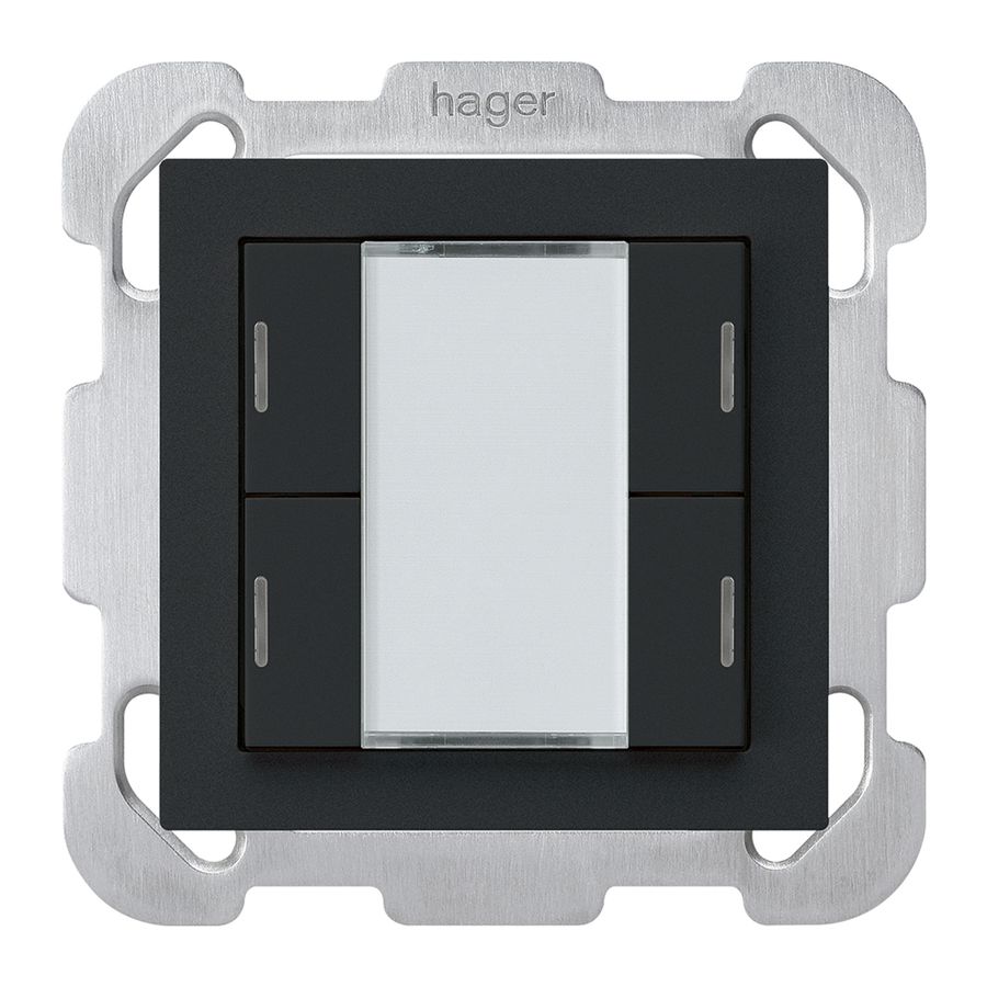 UP-Taster kallysto B KNX 4× RGB LED s/e-link schwarz