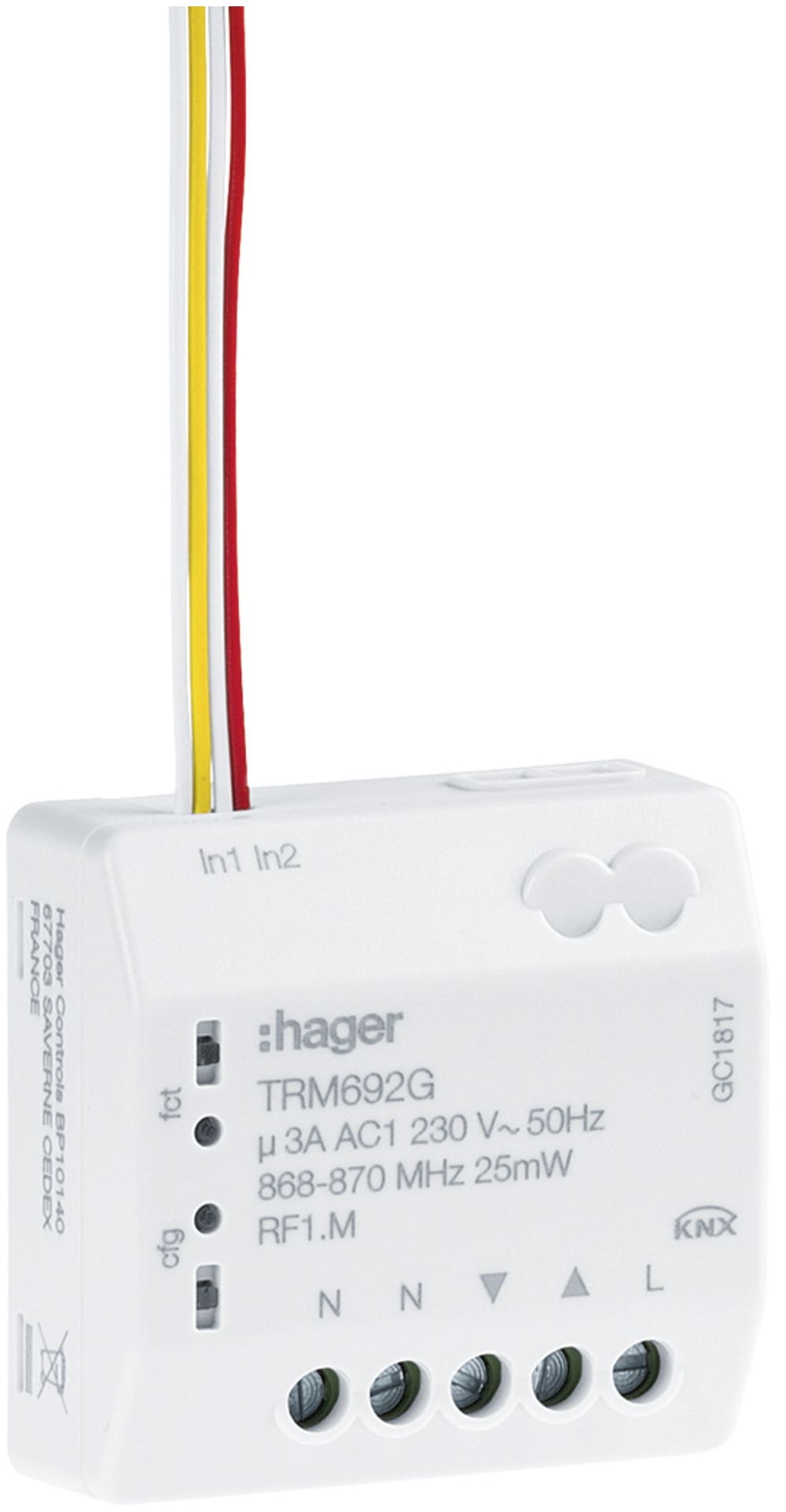 Entrata binaria doppia+uscita persiana KNX RF INS TRM692G