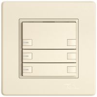 UP-Universaltaster EDIZIO.liv UNI SNAPFIX® 12…48V m.LED blau 6× 1-Tbed.cr