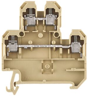 Mehrstock-Reihenklemme Weidmüller DK Q Schraub.4mm² 2 Etagen TS35 beige