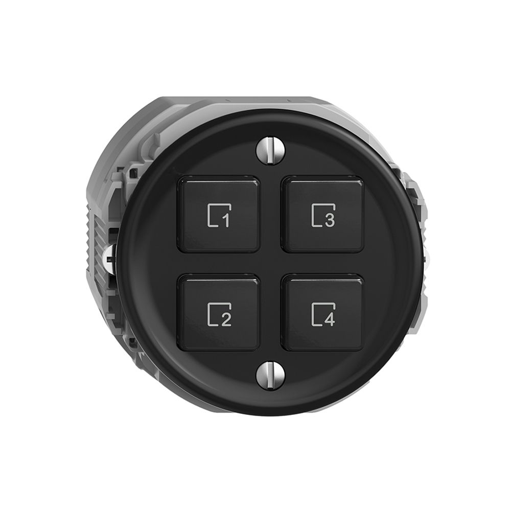 Poussoir scène 4 scènes/4T Sdue Wiser noir