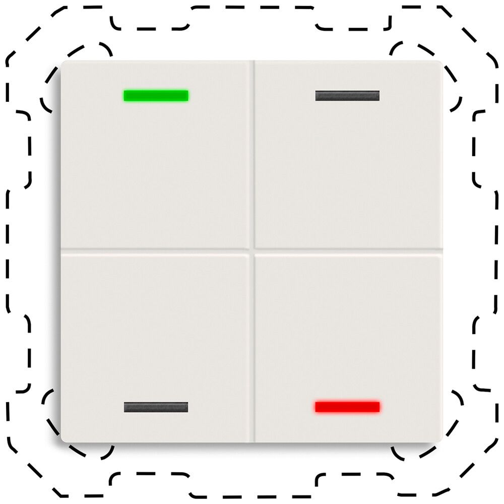 Pulsante KNX RGBW INS MDT BE-TAL60T411.01 4t/4a temp.bianco op. "neutrale"