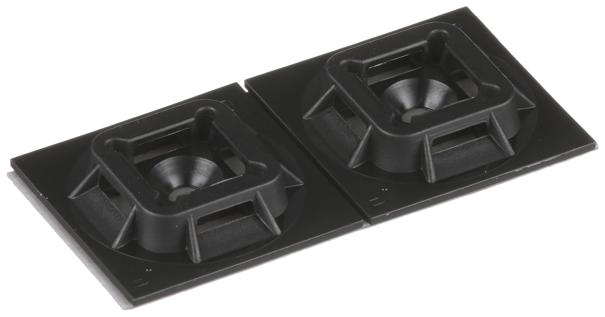 Klebesockel für Kabelbinder 25.4×25.4mm UV+hitzebeständig, VHB Kleber, schwarz