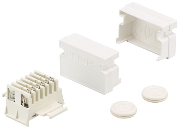 Capot fermet.Philips Maxos fusion alim.finale 13×2.5mm² matièr.synth.blanc 2 pcs