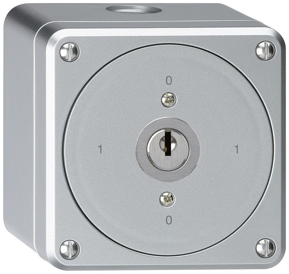 AP-Schlüsselschalter robusto ohne Klappdeckel 0/2P aluminium
