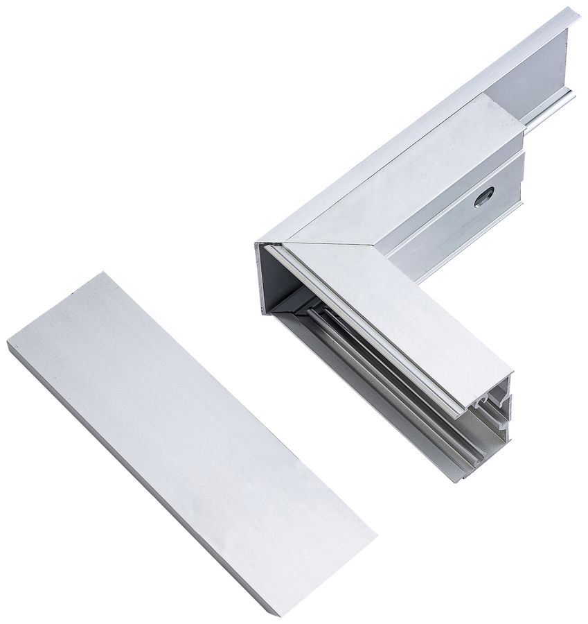 Angolo esterno ELBRO per canale 45×30mm alluminio argento anodizzato
