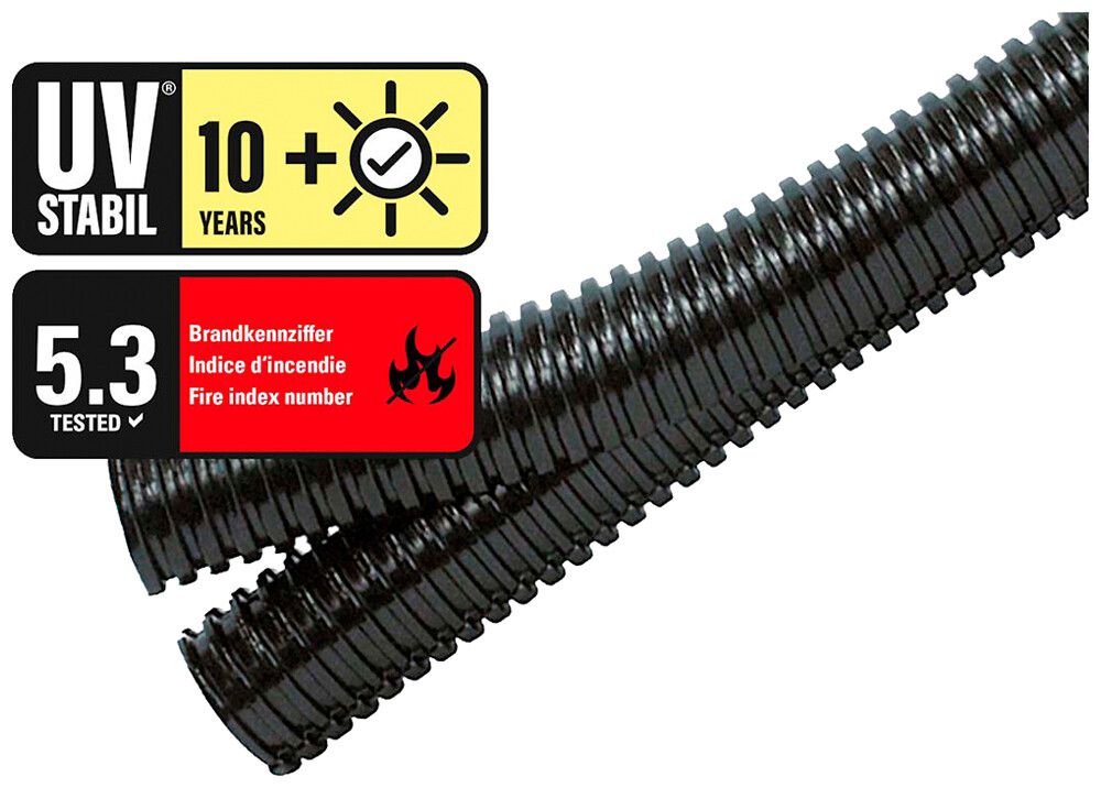 Wellrohr Plica DUPLEX PA Ø70mm flexibel PA -40…120°C schwarz IP44