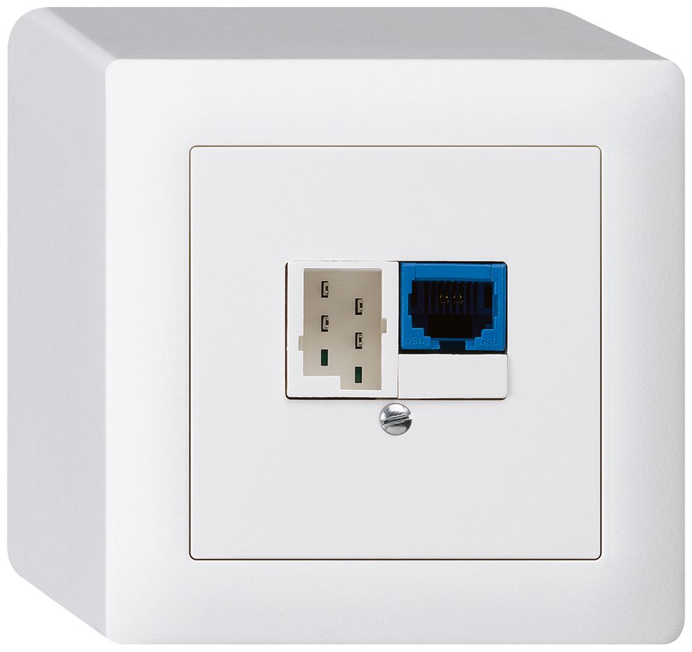 AP-Dose DSL 1×RJ45/1×T+T weiss