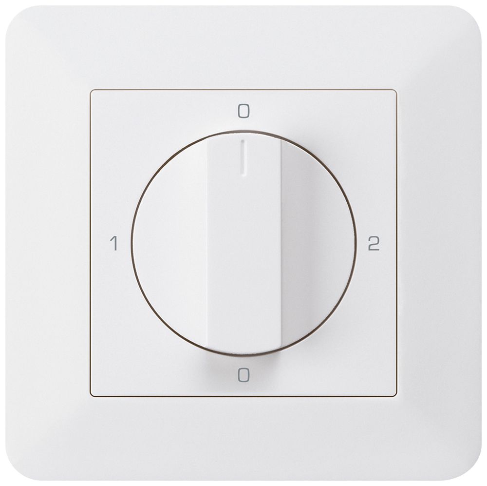 UP-Drehschalter kallysto.trend 2/1L weiss mit Drehgriff