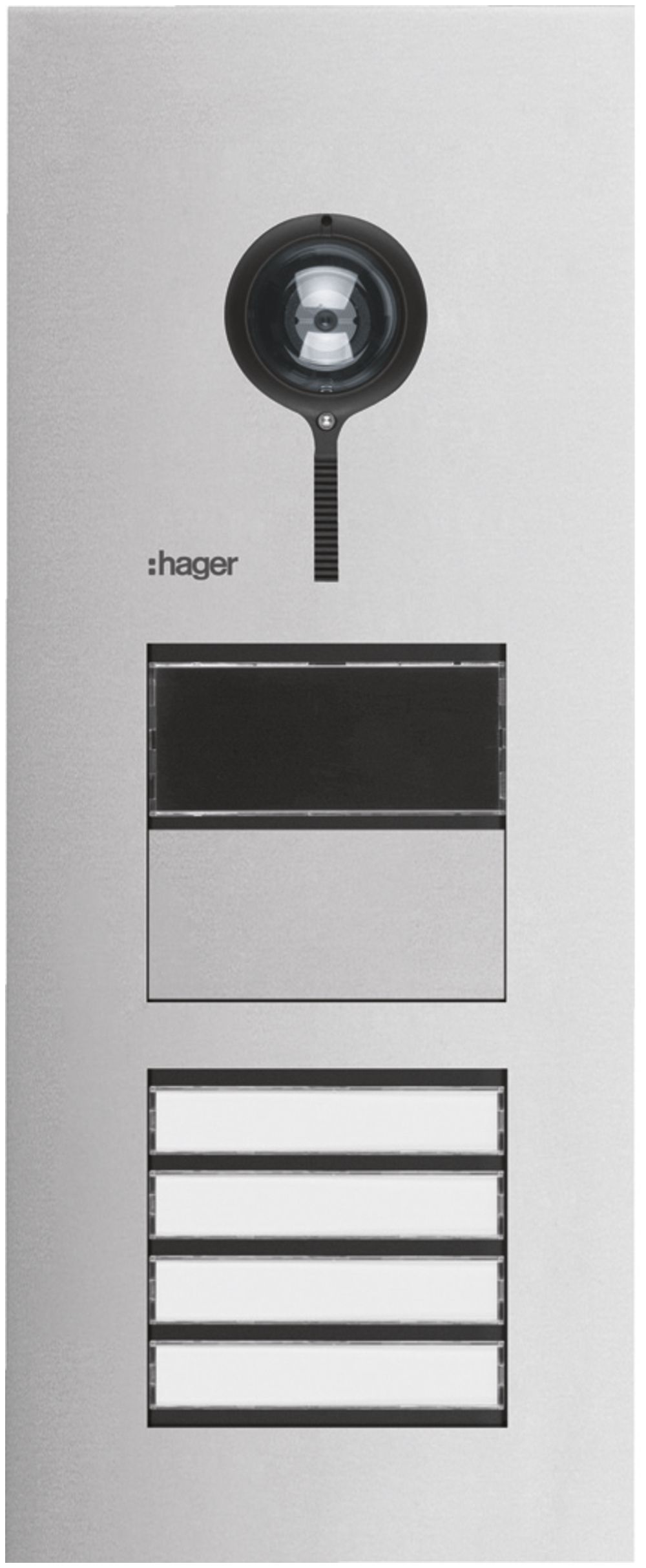 Postazione video esterna Hager elcom.one 2-fili con LED per 4appartamenti ac-pr