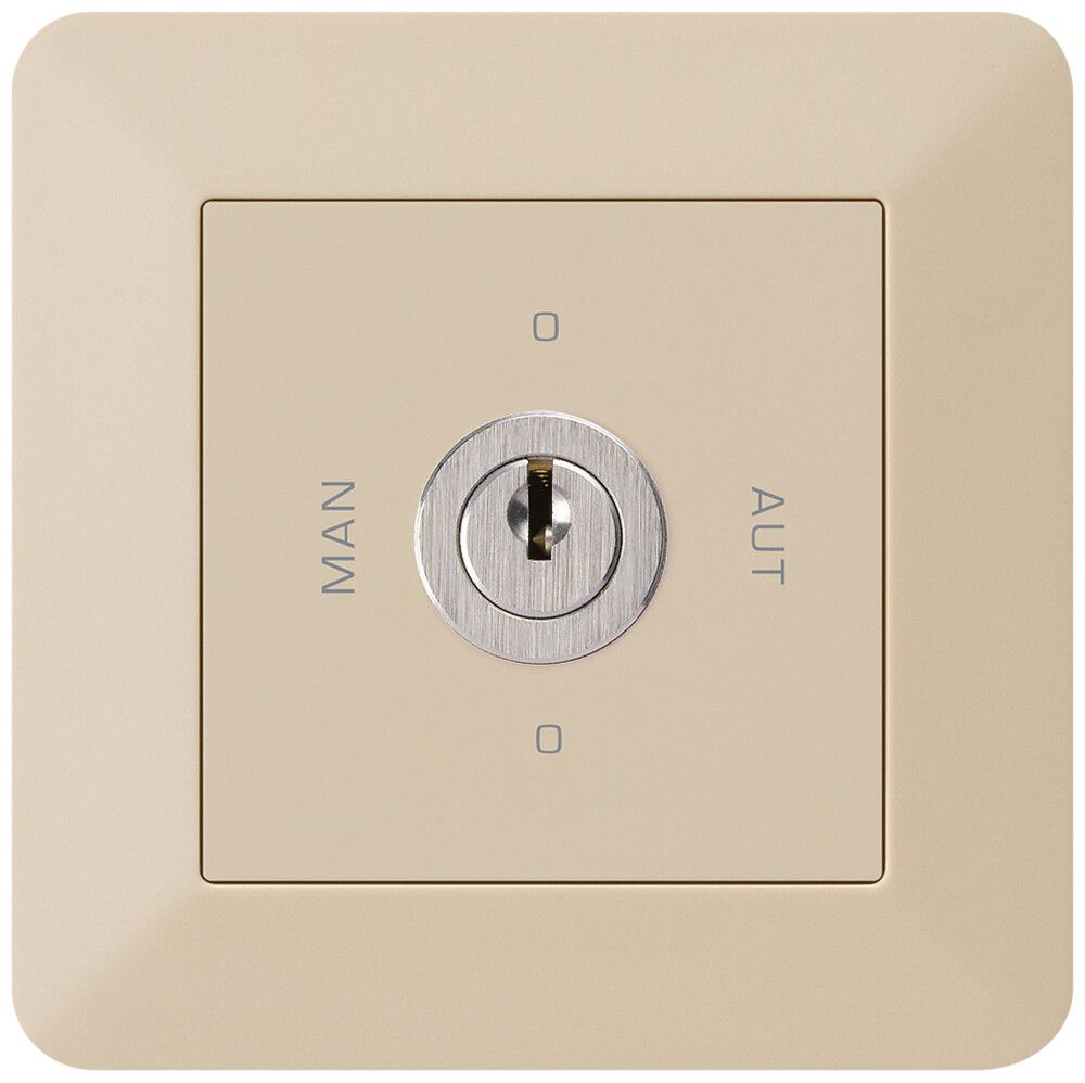 UP-Drehschalter 0-Man-0-Aut. kallysto.trend 2/1L beige mit Schloss
