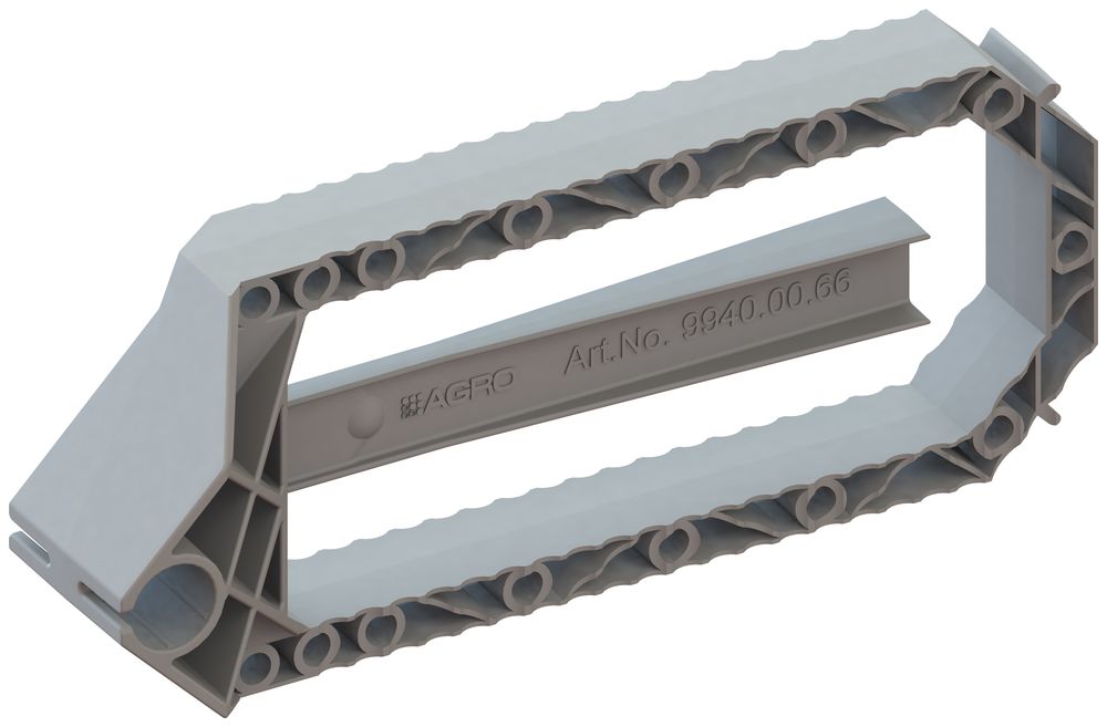 Flügelset AGRO Prefix® 150×59×16mm, hellgrau, 12 Stück