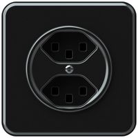 UP-Steckdose origin 2×Typ 23 16A 230V 92×92mm schwarz