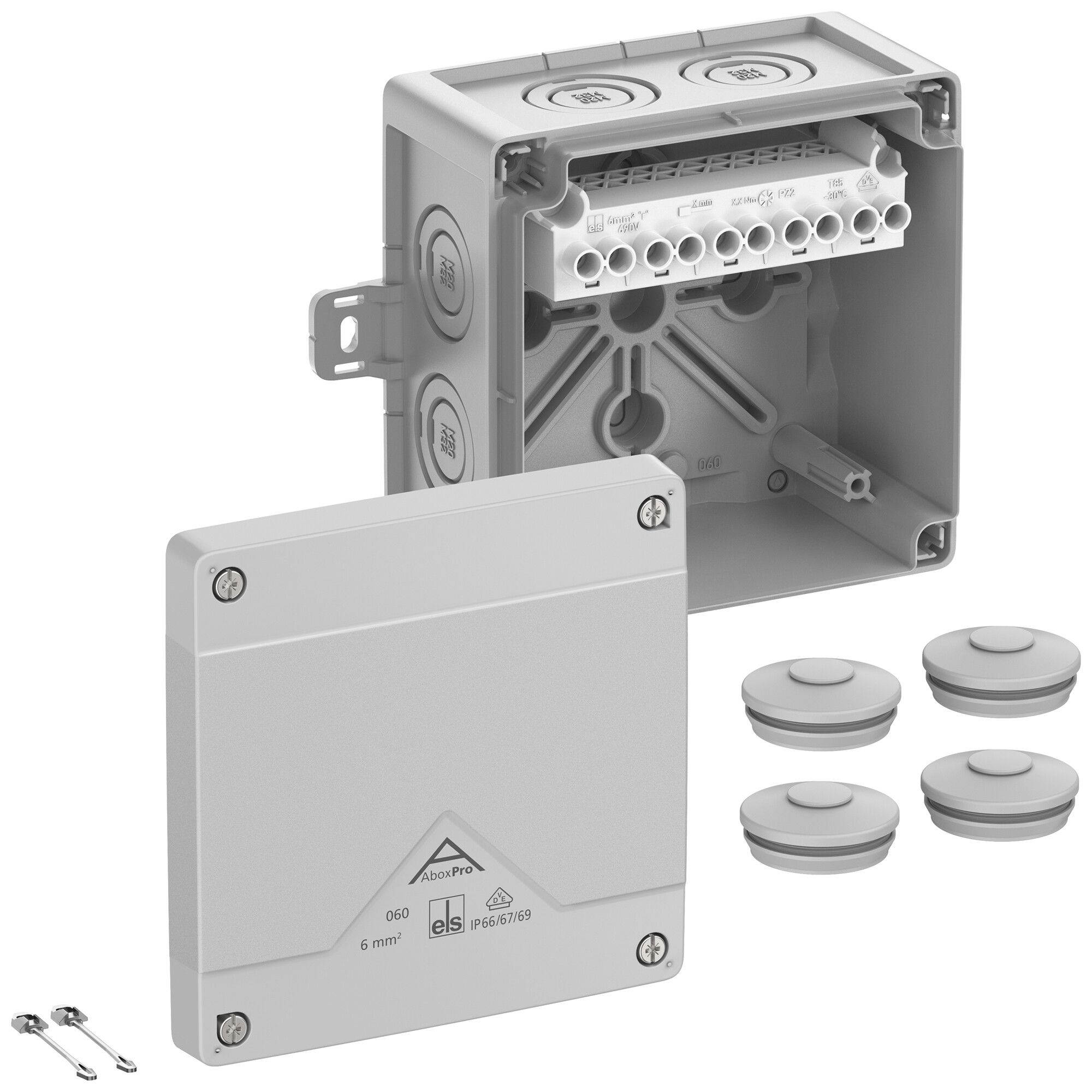 Scatola di derivazione AP Spelsberg Abox Pro 060 AB-6² 127×127×75mm IP69 gr