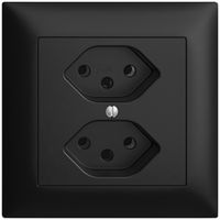 UP-Steckdose EDIZIOdue 2×T13 schwarz
