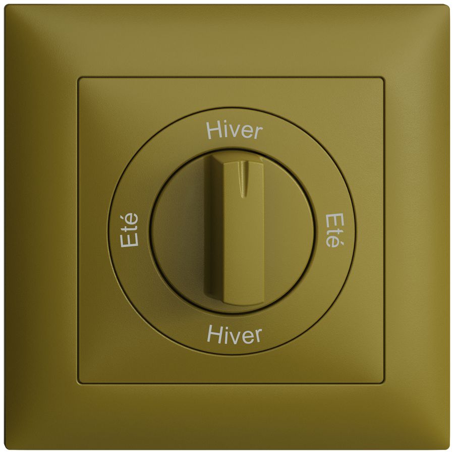 Kit frontal Eté-Hiver-Eté-Hiver EDIZIOdue 88×88mm olive